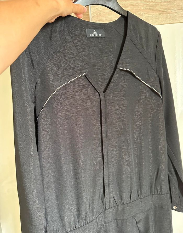 Robe casual noire manches longues col V femme taille 34 One step - photo numéro 8