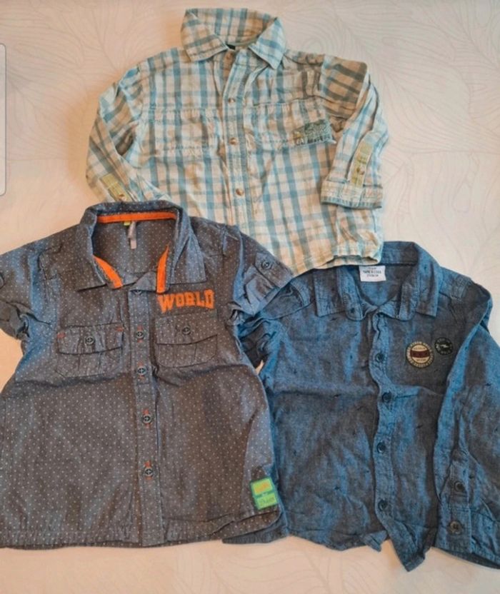 Lot de 3 chemises garçon tape à l'œil Sergent Major Orchestra taille 2 ans 24 mois