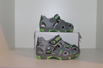 jolie sandales nus pieds grise et verte 21