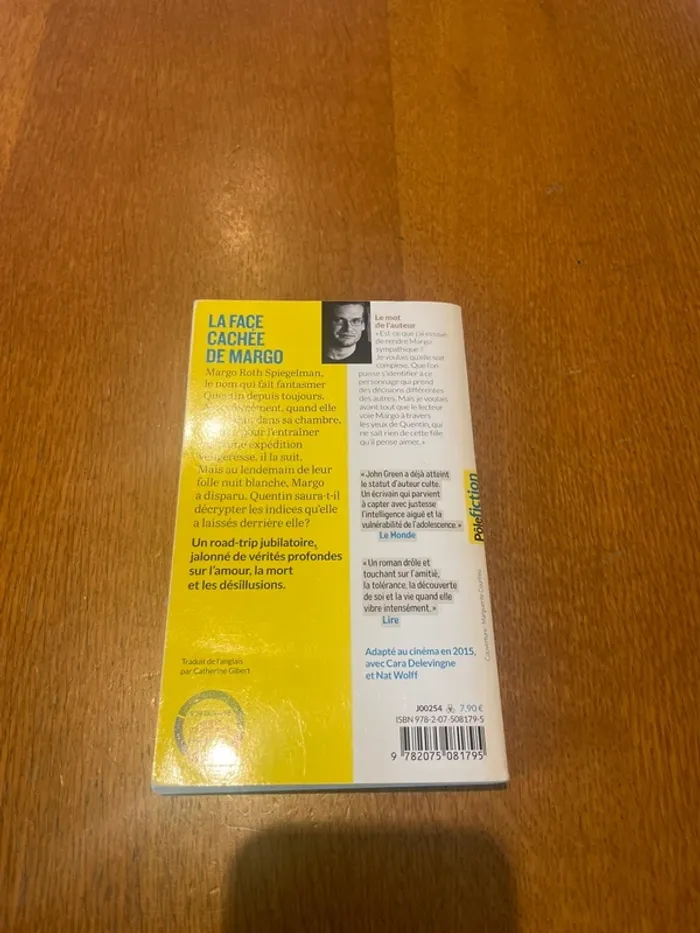 Livre La face caché de Margo de John Green - photo numéro 2
