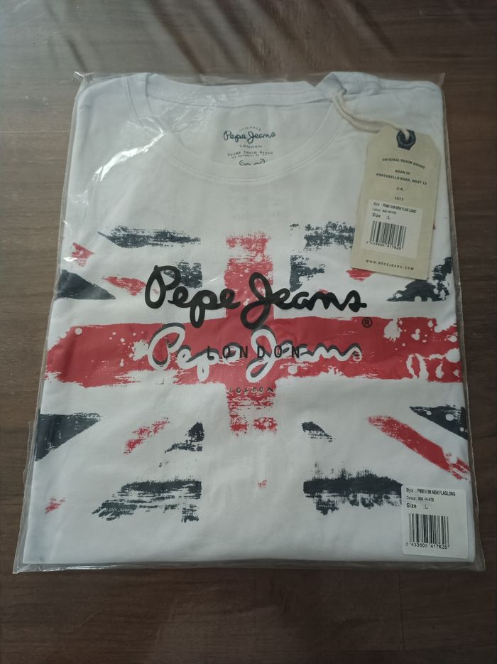 T-shirt manche longue pépé jeans taille L neuf - photo numéro 3