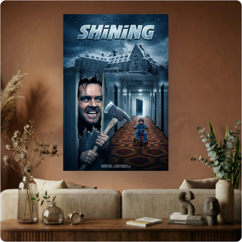 Affiche film "Shining" poster cinéma horreur Kubrick déco murale A3 Sans cadre