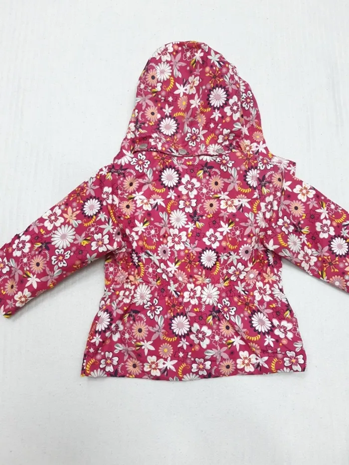 Coupe vent à capuche fleurs Name it 80 cm - photo numéro 5