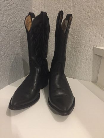 Santiags mexicaines mixtes noires tout cuir P39