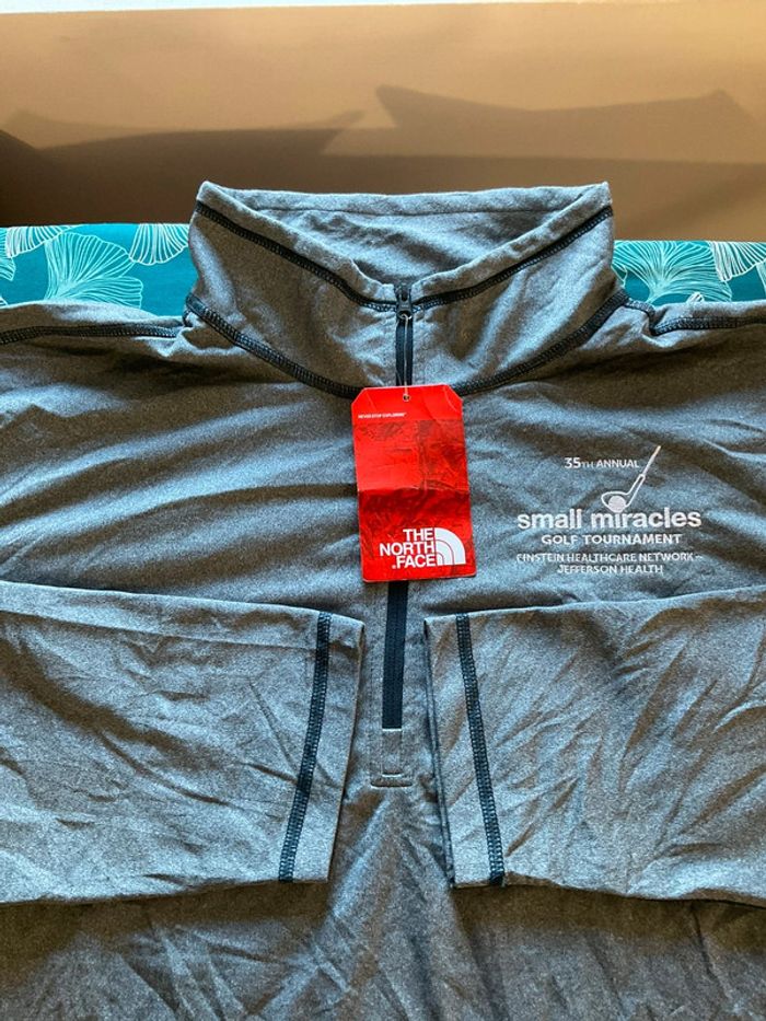 Sweat long léger 1/4zip pour homme The North Face gris chiné foncé taille XXL 187 - photo numéro 8