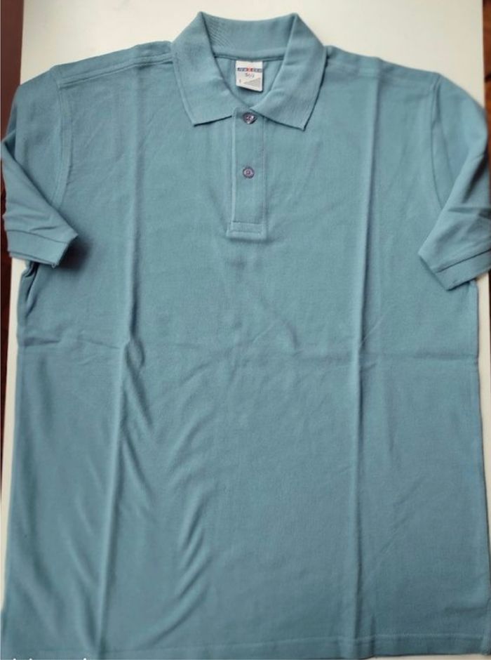 Polo bleu-gris pour homme taille S, Jerzees - photo numéro 2