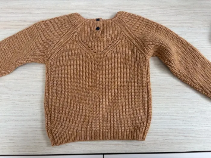 Pull irlandais camel Cadet Rousselle taille 36 mois - photo numéro 4