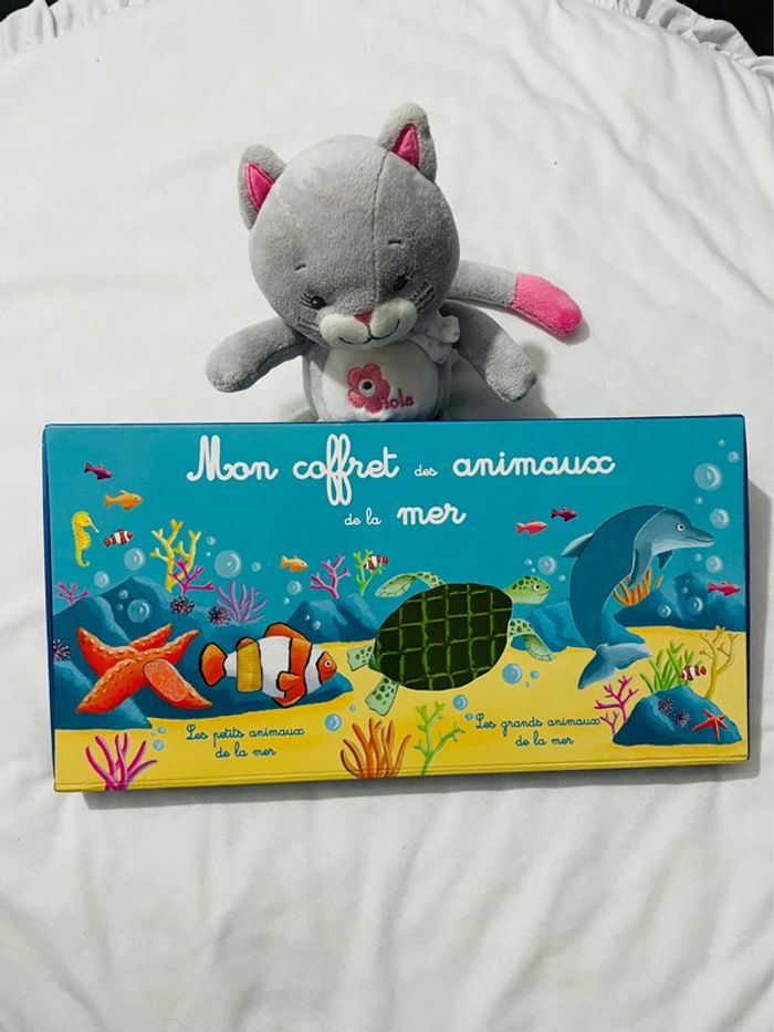 Coffret livre à toucher les animaux de la mer