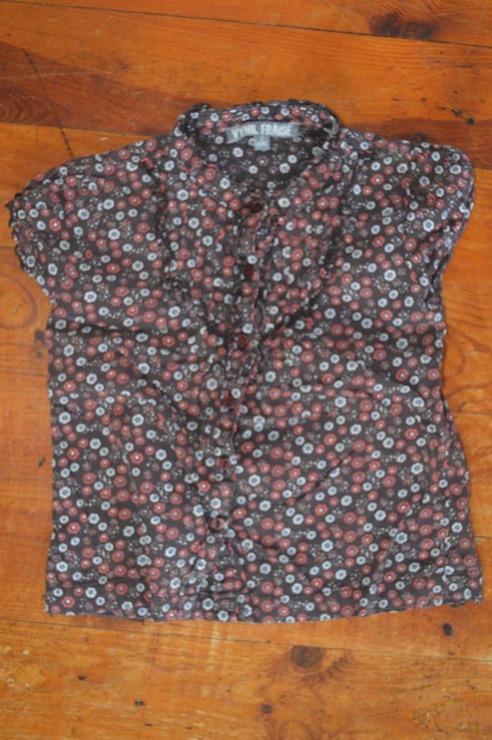 Chemise manches courtes Vynil Fraise 2 ans