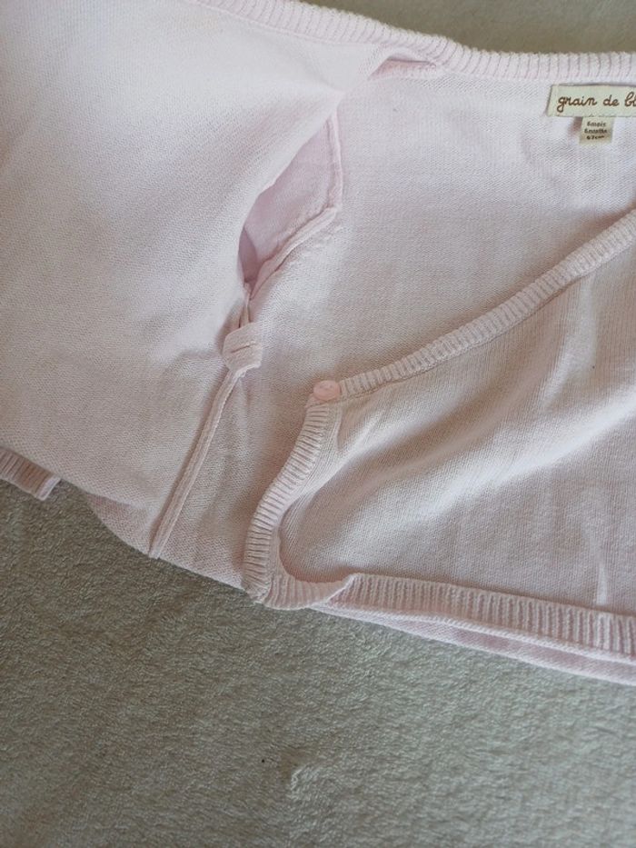 Gilet cache-coeur rose 6 mois - photo numéro 4