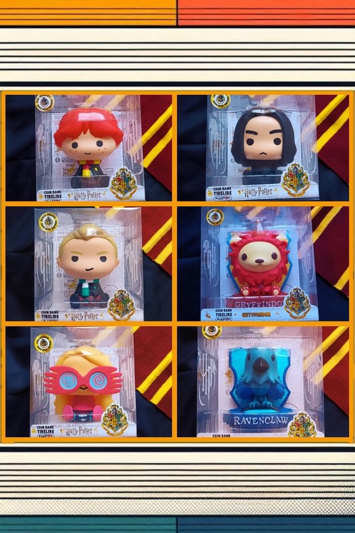 Lot 6 figurines tirelires harry potter neuf dans son emballage d'origine jamais ouvert