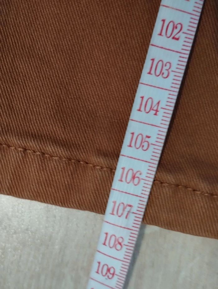 Jean XS taille haute et bas évasé Cache Cache marron clair - photo numéro 7