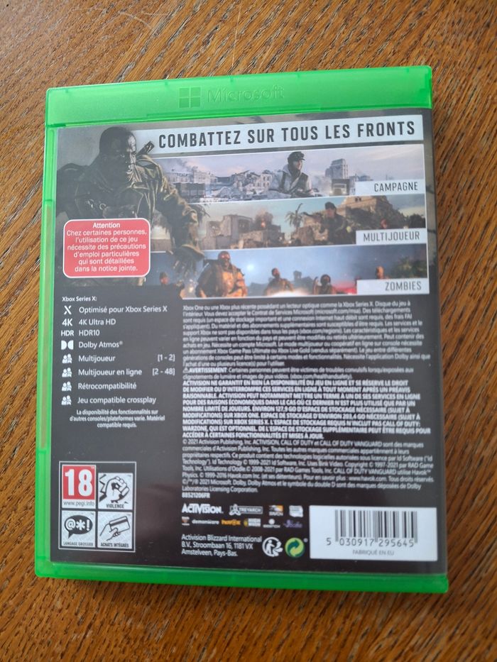 Jeu xbox one et serie x call of duty vantard neuf - photo numéro 2