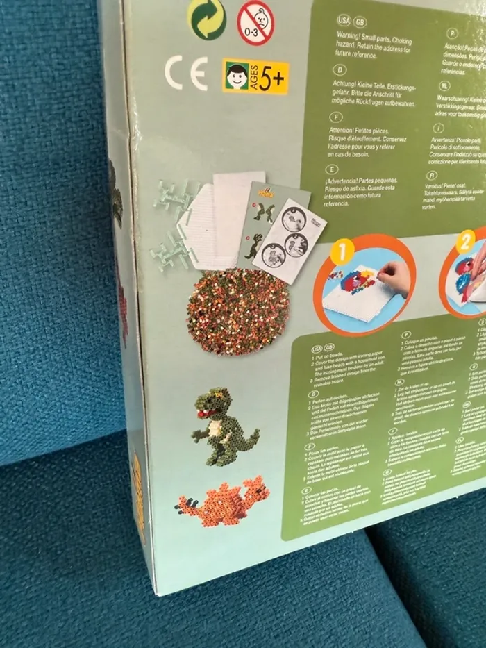 NEUF Coffret Hama perles à repasser dinosaures 3D 3 dimensions tyrannosaure Dino 2500 - photo numéro 3