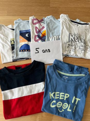 Lot de 6 t shirts manches courtes kiabi tao