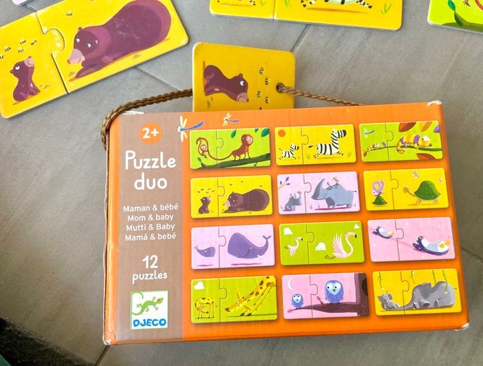 Boite puzzle duo Djeco, mamans et bébés - photo numéro 2