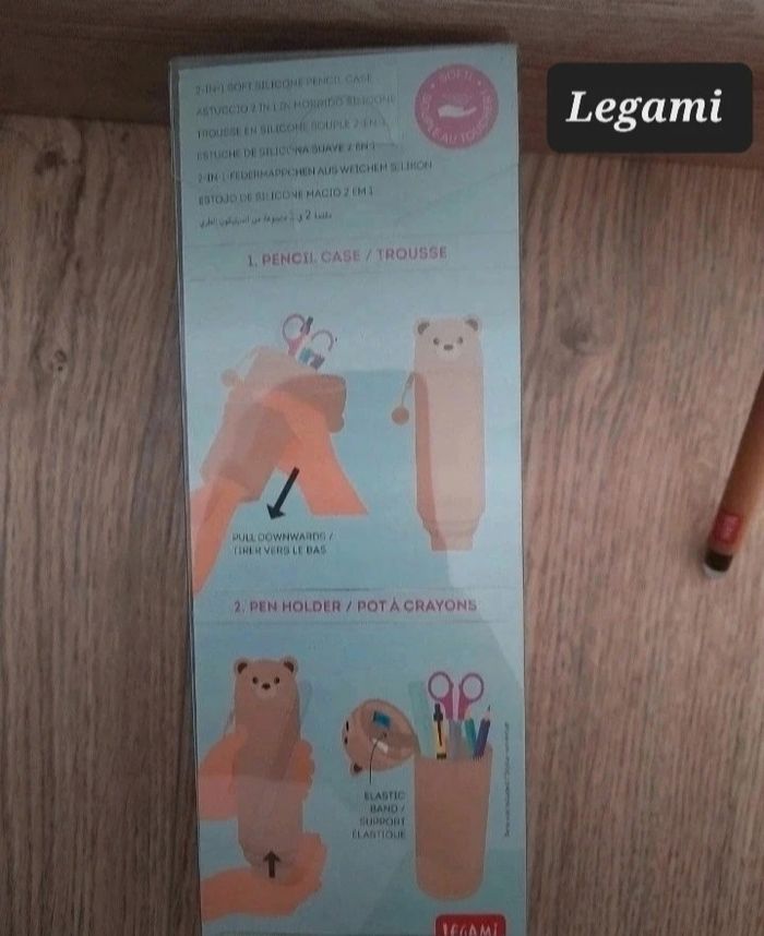 Trousse et stylo kawaii Ours Legami - photo numéro 2