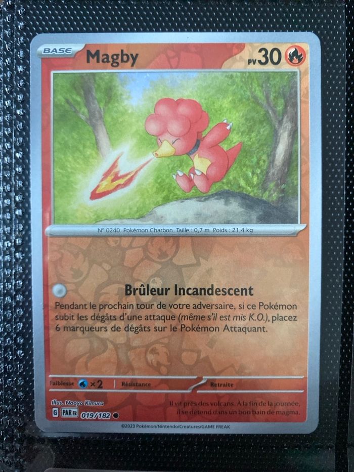 Carte Pokémon reverse neuf