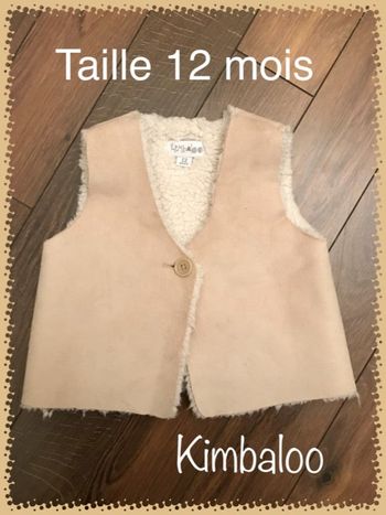 Gilet sans manche intérieur fourré - taille 12 mois