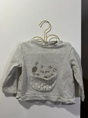 Sweat gris Zara 2-3 ans