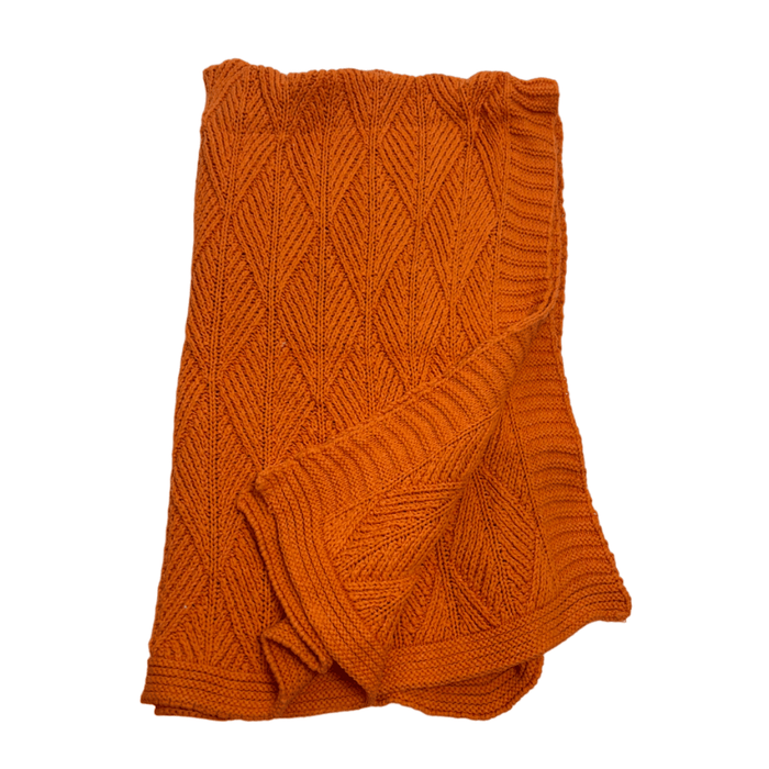 Couverture en maille orange 1m x 1m