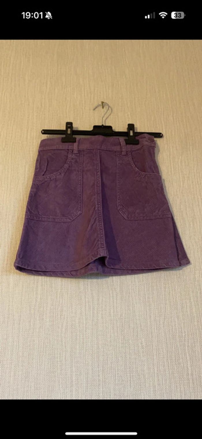 Jupe en velours violet 10 ans