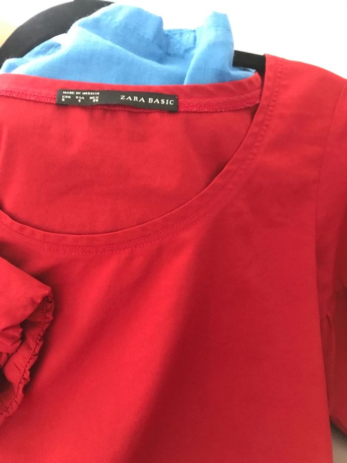 Top blouse évasée Zara S - photo numéro 5