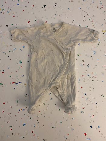 Pyjama kimono blanc en gaze de coton Petit Bateau naissance