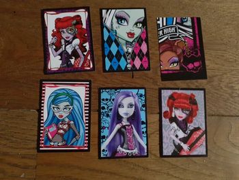 Lot 6 Vignettes stickers Panini Monster High