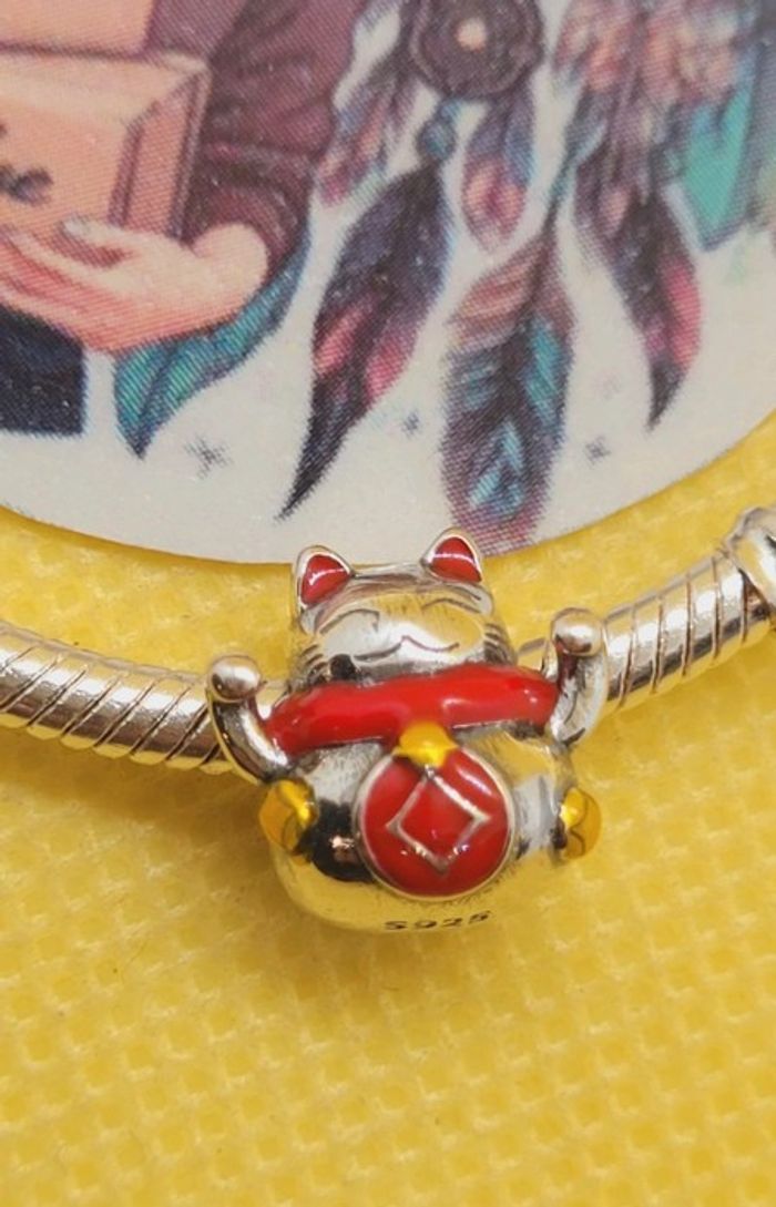 Charm bijou chat maneki - photo numéro 2