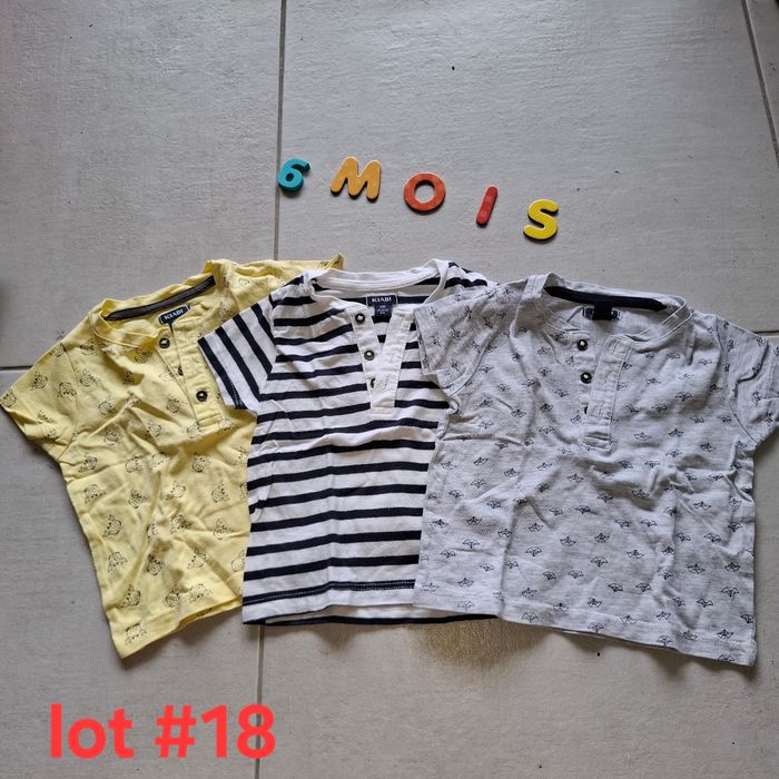 Lot #18 -  3 Tee shirts manches courtes Kiabi 6mois