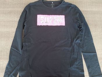Tee-shirt manches longues sequins 13/14 ans