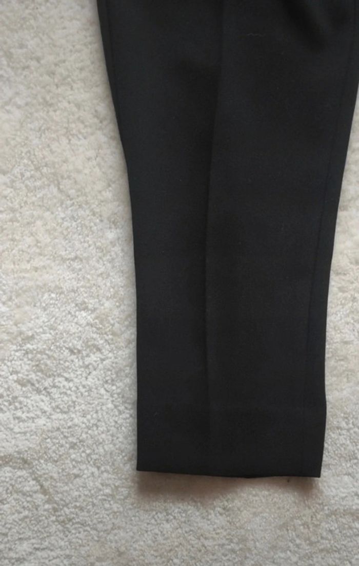 Pantalon à pince ajusté noir Mango Basics 34 avec ceinture - photo numéro 3