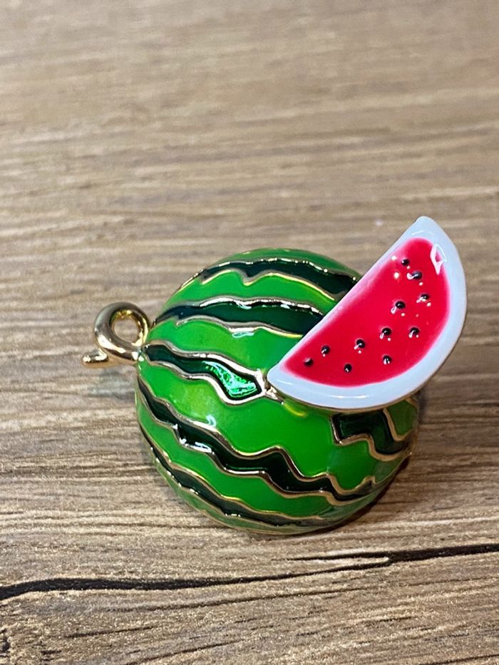 Broche pastèque émaillé - photo numéro 3