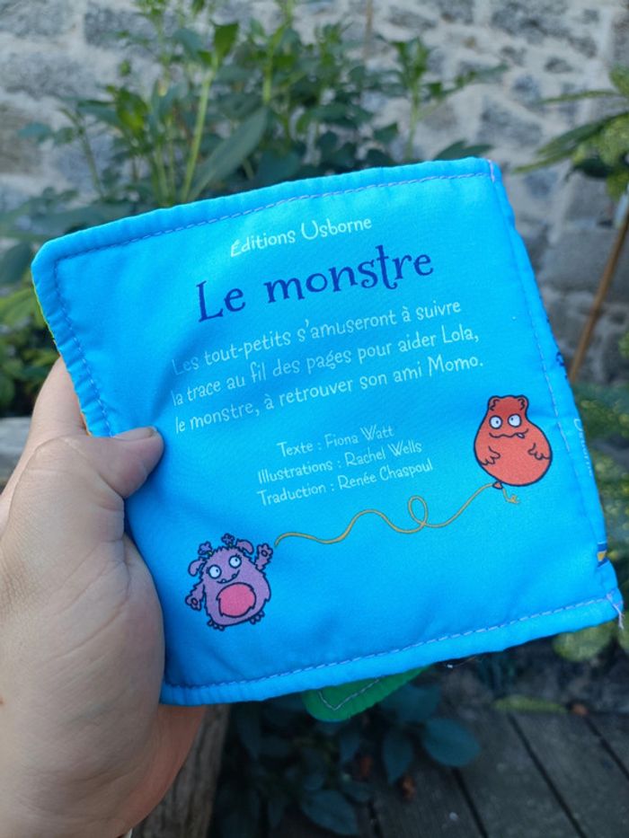 Livre tissu pour bébé le monstre - photo numéro 4