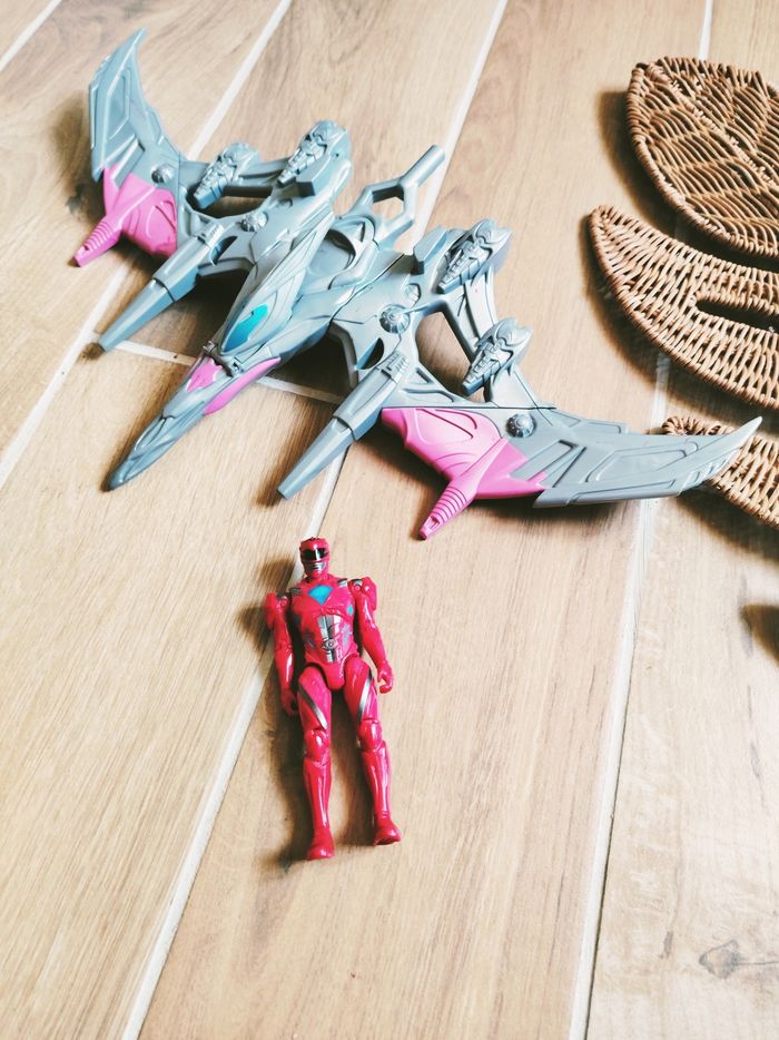 🦕 Power rangers Movie vaisseau pterodactyl battle zord légendary et figurine ranger rouge - photo numéro 2
