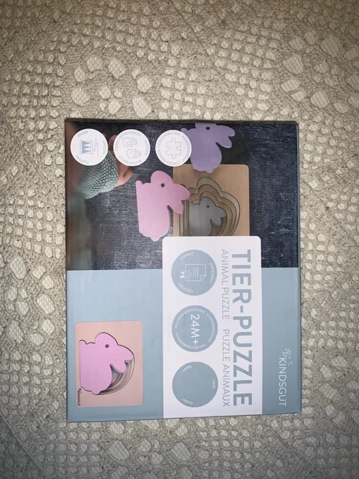 Puzzle lapin en bois