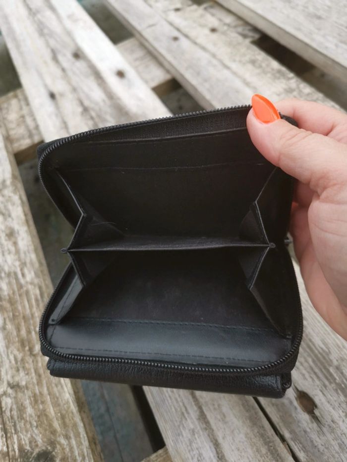 Porté monnaie simili cuir noir - photo numéro 8