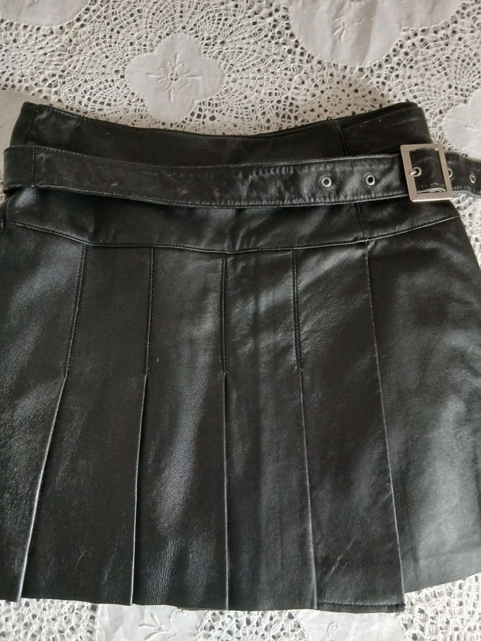 Jupe cuir agneau