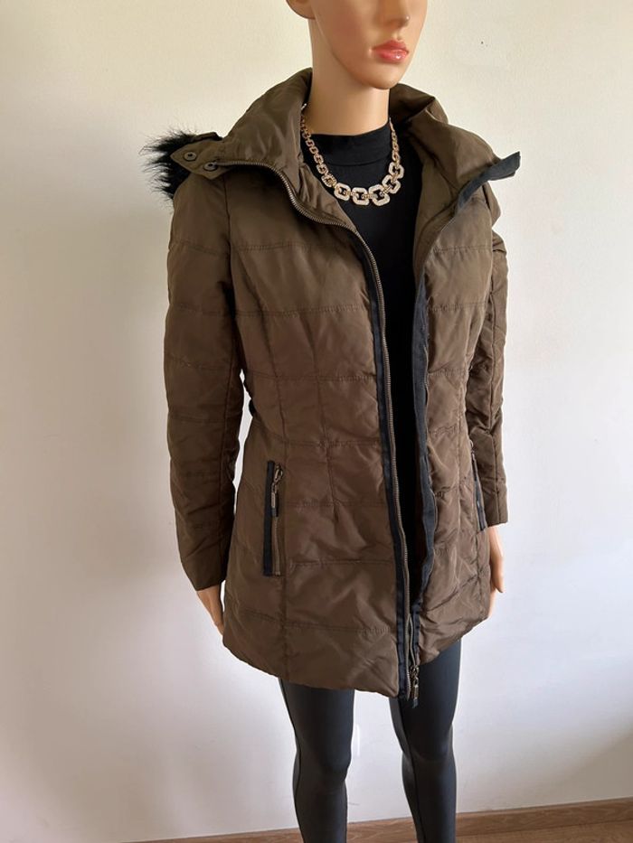 Doudoune kaki en plumes Esprit taille française 36 TBE - photo numéro 4