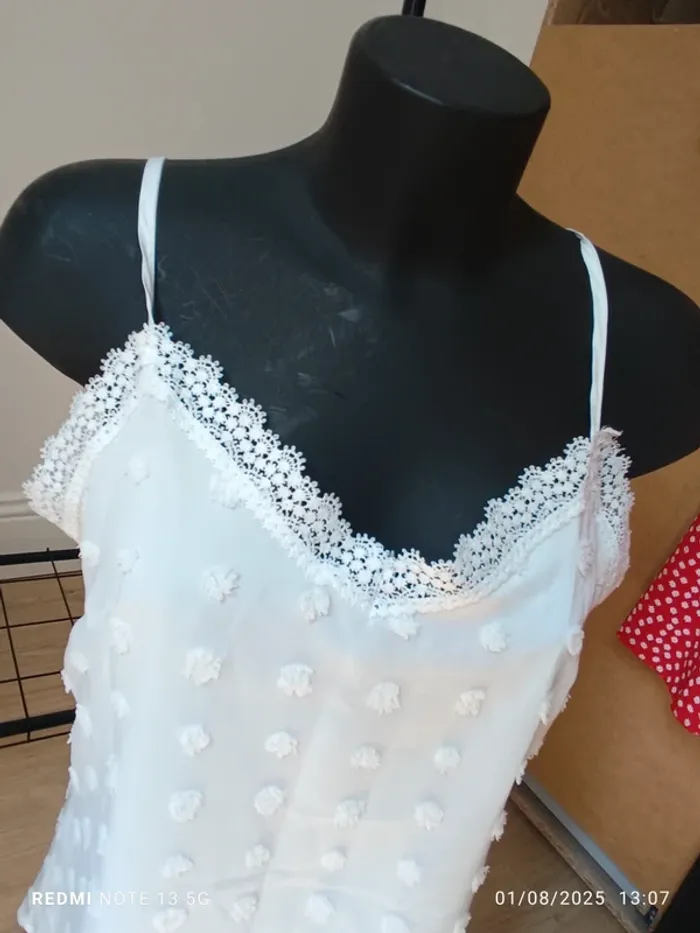 Magnifique débardeur blanc shein taille L neuf - photo numéro 3