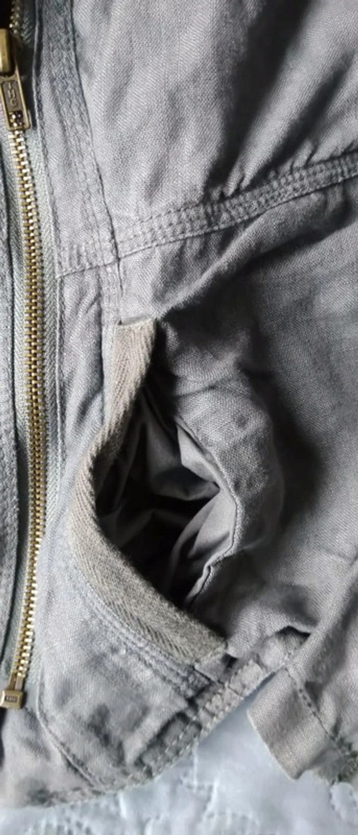 Veste en lin style perfecto gris femme 44 la redoute - photo numéro 11
