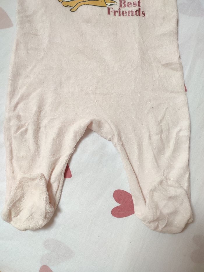 Pyjama une pièce bébé fille - Bambi et Panpan - 12 mois - Très bon état - Disney - photo numéro 4