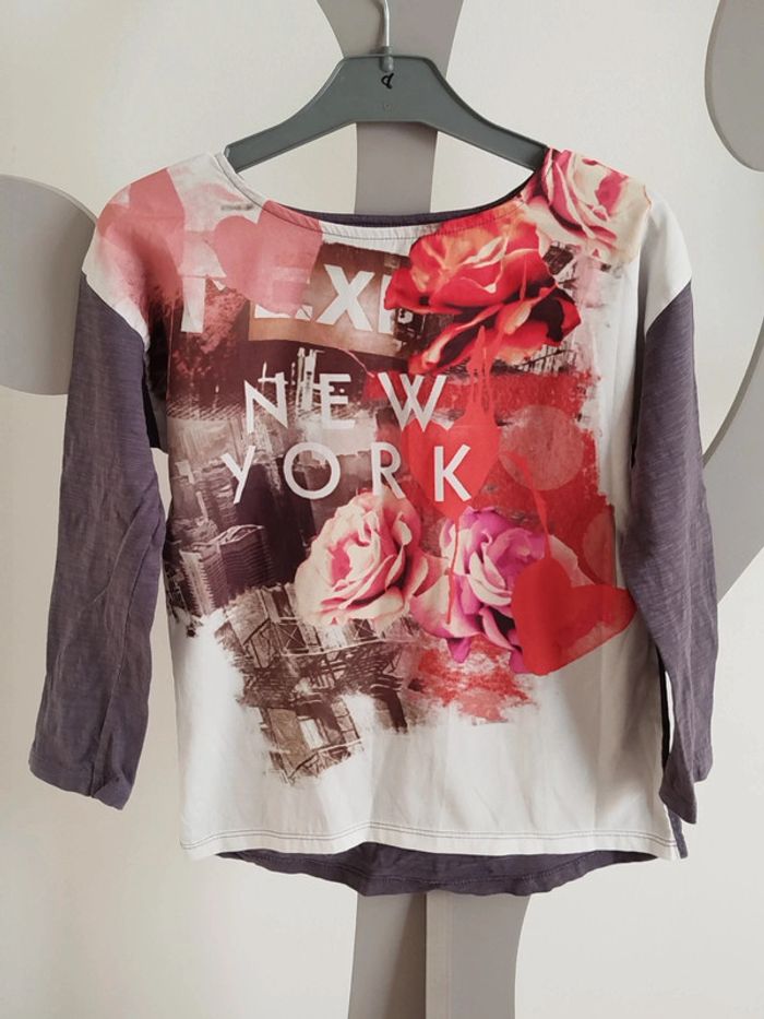 Tee-shirt manches longues gris imprimé Orchestra taille 8 ans