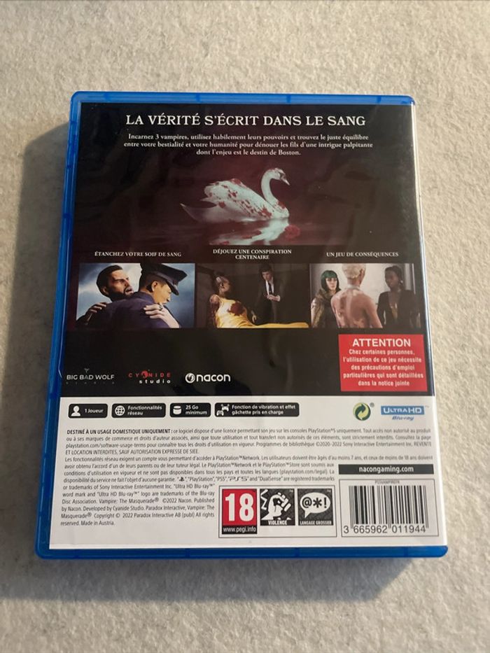 Vampire The Masquerade Swansong Jeu PS5 FR - photo numéro 3