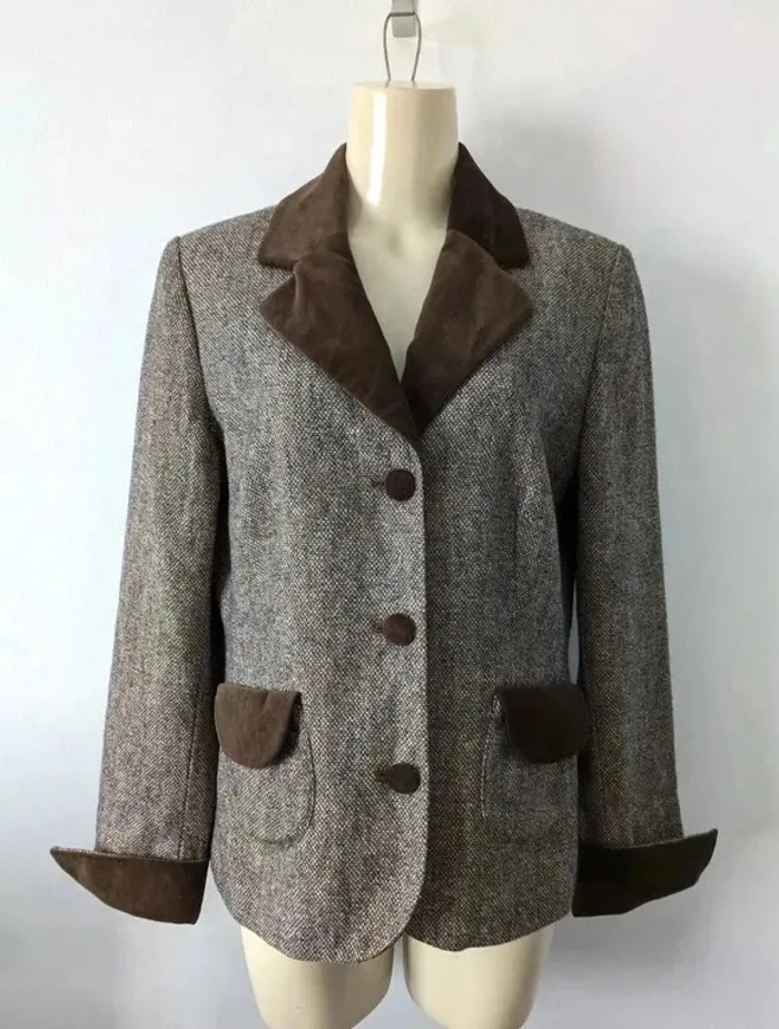 Veste en laine velours soie - Anne Weyburn- taille 40