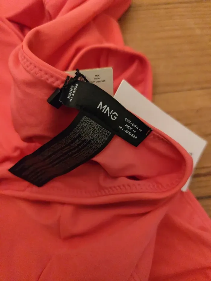 Maillot de bain 1 piece Mango M rose fluo neuf - photo numéro 4