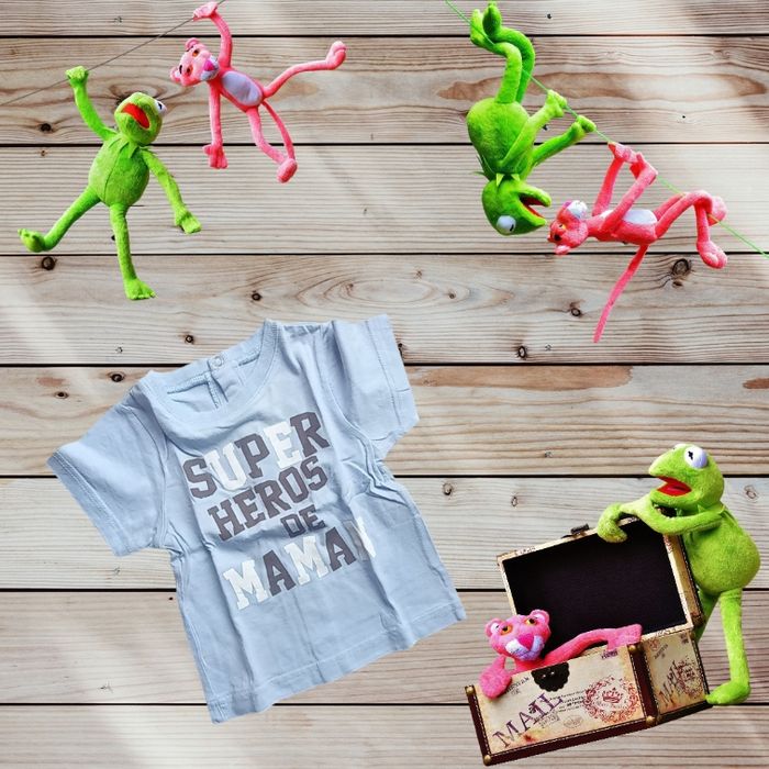 T-shirt manches courtes  bébé garçon taille 6 mois