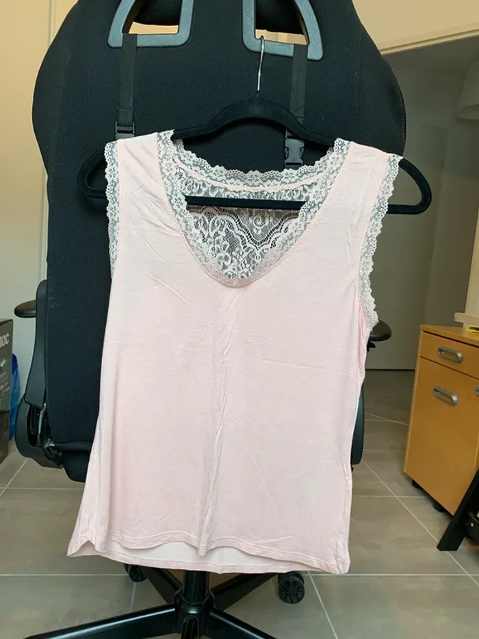 Débardeur rose poudré H&M taille M - photo numéro 2