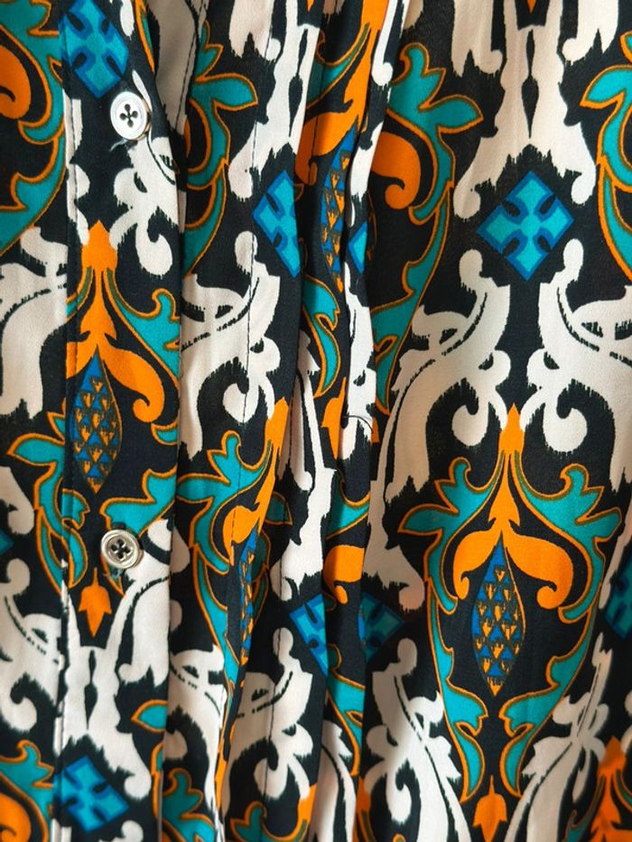 Robe imprimée a motifs colorées esprit bohème - Taille 38 Jus d’orange - photo numéro 8